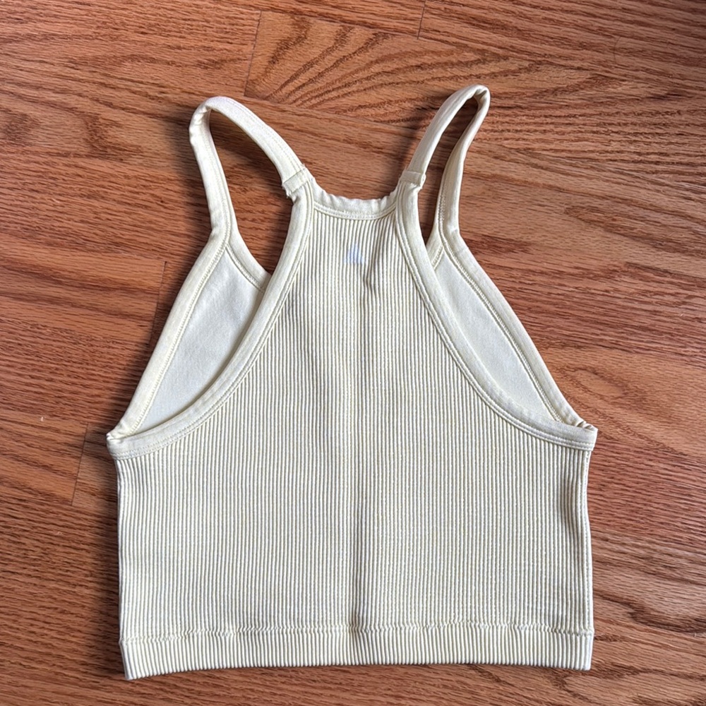 Yellow Ribbed Tank Top - Picture 2 of 2